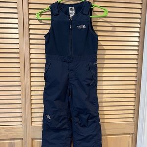 North Face Insulated Hyvent Navy Blue Ski Bibs, Size 4T/4B, EUC